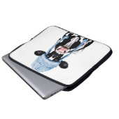 Housse Pour Ordinateur Portable Vache dans un casquette. (Devant bas)
