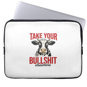 Housse Pour Ordinateur Portable Vache drôle ailleurs conception de t-shirt vintage