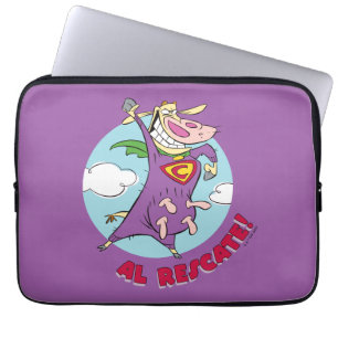 Housse Pour Ordinateur Portable Vache et poulet Super Vache Al Rescate!