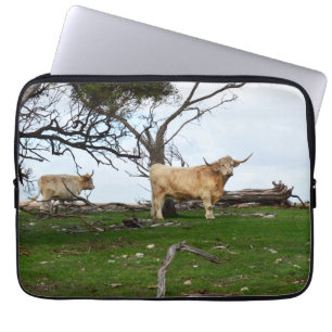 Housse Pour Ordinateur Portable Vaches Highland Dans Le Pays,