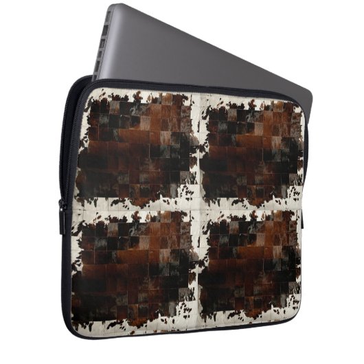 Housse Pour Ordinateur Portable Vachette Brown rustique (Devant droit)