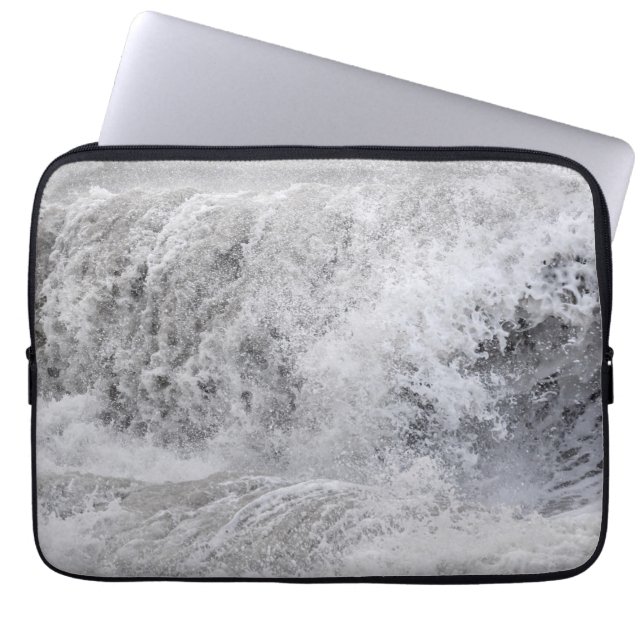 Housse Pour Ordinateur Portable Vague orageuse s'écrasant (Devant)