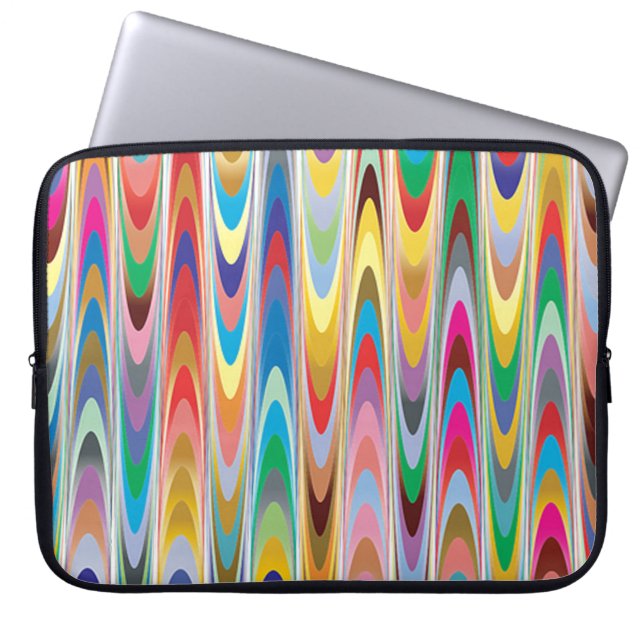 Housse Pour Ordinateur Portable Vagues arc-en-ciel (Devant)