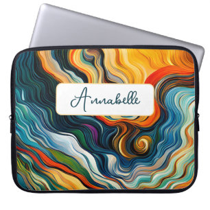 Housse Pour Ordinateur Portable Vagues d'art moderne Abstrait
