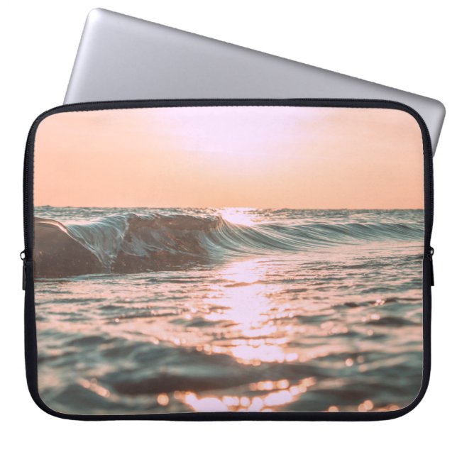 HOUSSE POUR ORDINATEUR PORTABLE VAGUES OCÉANES (Devant)