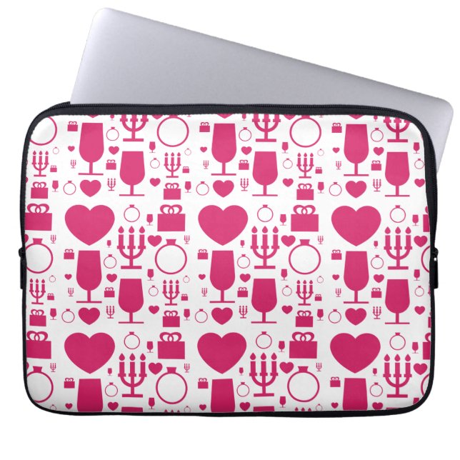 Housse Pour Ordinateur Portable Valentines éléments de jour motif (Devant)