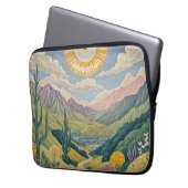 Housse Pour Ordinateur Portable Vallée tranquille : Paysage pastel (devant gauche)