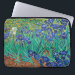 Housse Pour Ordinateur Portable Van Gogh Irises. Impressionnisme vintage floral bl<br><div class="desc">Manche portable Van Gogh "Irises". L'art de l'impressionnisme floral bleu.</div>
