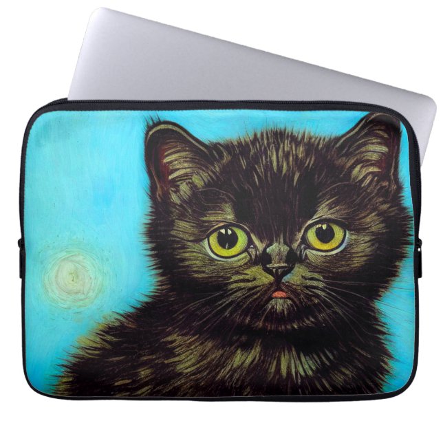 Housse Pour Ordinateur Portable Van Gogh Style Pouting Kitten (Devant)