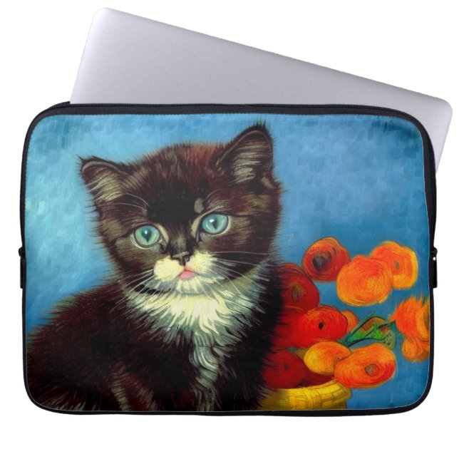 Housse Pour Ordinateur Portable Van Gogh Tuxedo Cat (Devant)