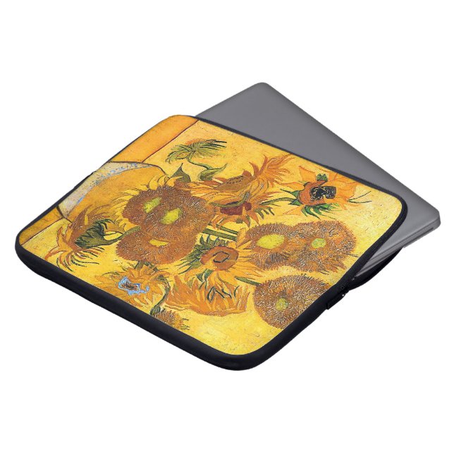 Housse Pour Ordinateur Portable Vase avec quinze tournesols par Vincent van Gogh (Devant haut)
