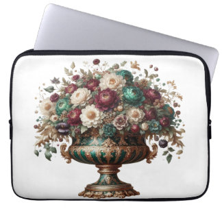 Housse Pour Ordinateur Portable Vase floral de Bavière victorien