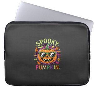 Housse Pour Ordinateur Portable Vecteur de lunettes de soleil citrouille effrayant