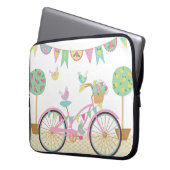 Housse Pour Ordinateur Portable Vélo rose mignon (devant gauche)
