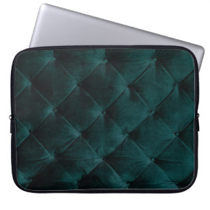 Housse Pour Ordinateur Portable Velvet Green : Élégance textile malachite