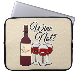 Housse Pour Ordinateur Portable Verre de rose rouge pinot AM d'alcool de raisins