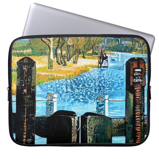 HOUSSE POUR ORDINATEUR PORTABLE VERROUILLAGE DE BATEAU (Devant)