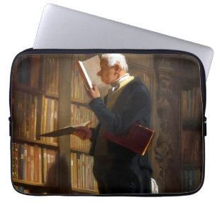 Housse Pour Ordinateur Portable Vers de livre Carl Spitzweg Art
