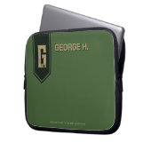 Housse Pour Ordinateur Portable Vert militaire (devant gauche)