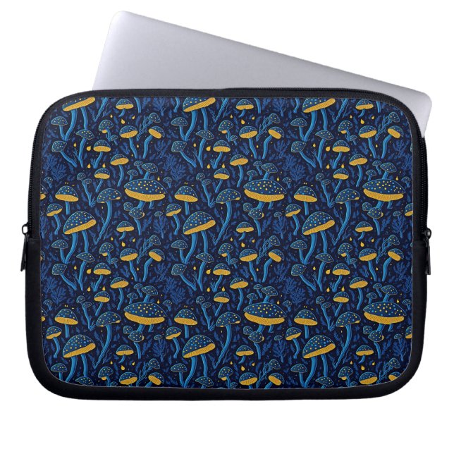 Housse Pour Ordinateur Portable Vibes de champignons rétro (Devant)