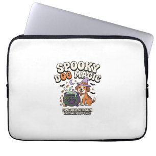 Housse Pour Ordinateur Portable Vibes de magie de chien d'Halloween