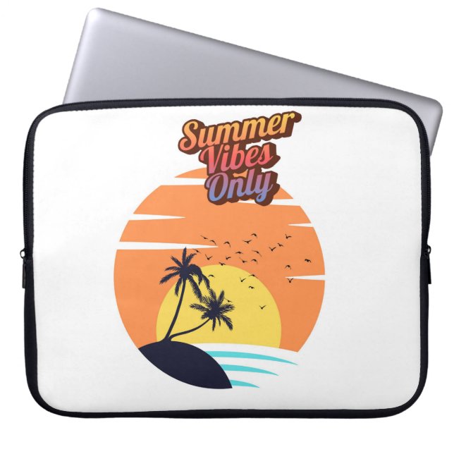 Housse Pour Ordinateur Portable Vibes d'été seulement. (Devant)