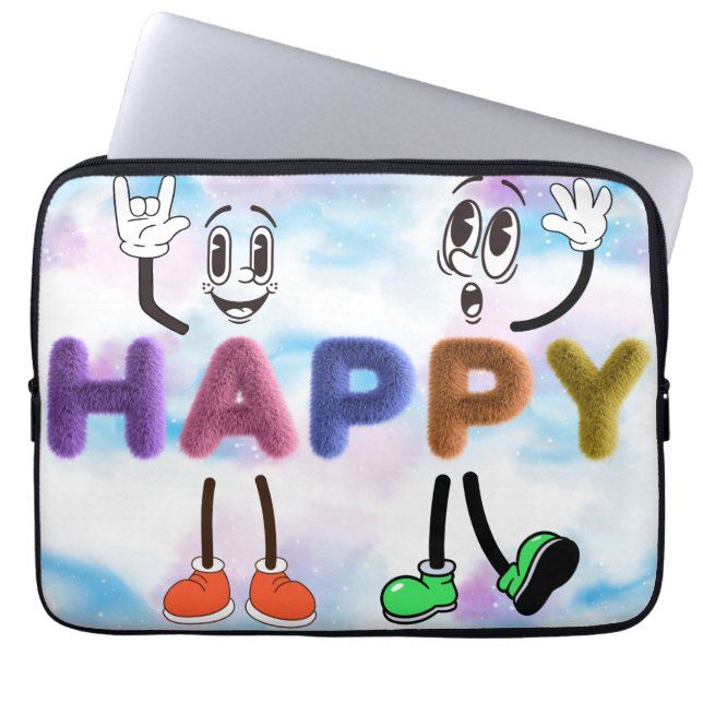 Housse Pour Ordinateur Portable Vibes joyeuses (Devant)