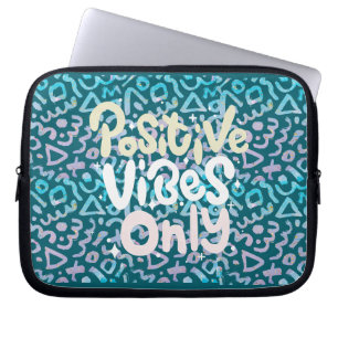 Housse Pour Ordinateur Portable Vibes positives uniquement géométriques vertes