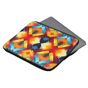 Housse Pour Ordinateur Portable Vibes vintages Dans Les Couleurs : Formes Géométri