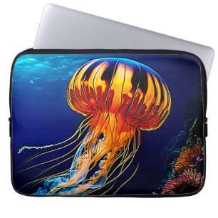 Housse Pour Ordinateur Portable Vibrant méduse Art sous-marin