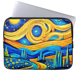 Housse Pour Ordinateur Portable Vibrant Starry Artwork