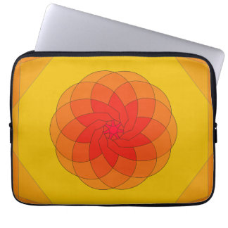 Housse Pour Ordinateur Portable Vibrant Sunburst Design