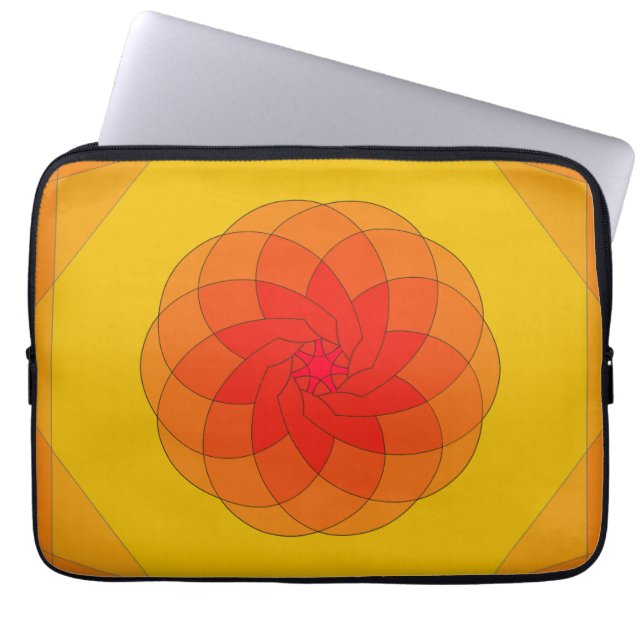 Housse Pour Ordinateur Portable Vibrant Sunburst Design (Devant)