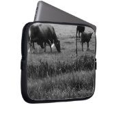 Housse Pour Ordinateur Portable Vie agricole Pas de texte, Famille de vaches (Devant droit)