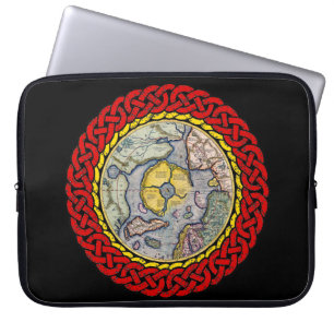 Housse Pour Ordinateur Portable Vieille carte plate de la terre - conception