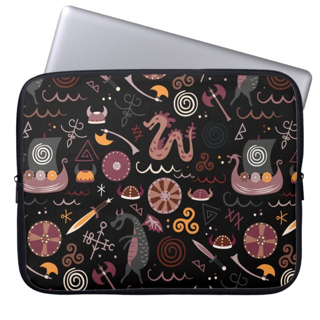 Housse Pour Ordinateur Portable Viking : Conception Graphique, Intransparente. (Devant)