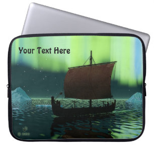 Housse Pour Ordinateur Portable Viking Navire Et Lumières Du Nord