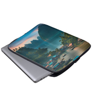 Housse Pour Ordinateur Portable Village de pêcheurs indonésien 