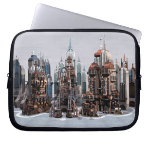 Housse Pour Ordinateur Portable Ville futuriste