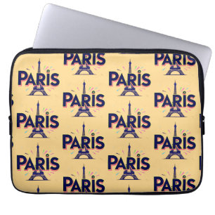 Housse Pour Ordinateur Portable Ville lumière : Téméraire Paris Typographie Art