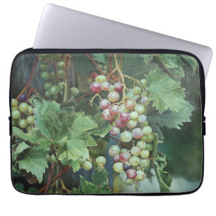 Housse Pour Ordinateur Portable Vin de raisin réaliste avec Feuille - Art