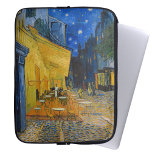 Housse Pour Ordinateur Portable Vincent van Gogh - Café Terrasse en soirée<br><div class="desc">Café Terrasse sur la Place du Forum à la Nuit - Vincent van Gogh,  1888</div>