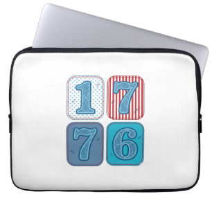 Housse Pour Ordinateur Portable Vintage 1776 Patchwork Patriotique