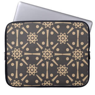 Housse Pour Ordinateur Portable Vintage damask continu rétro motif arrière - plan
