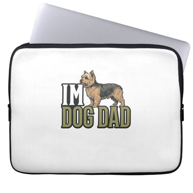 Housse Pour Ordinateur Portable Vintage Dog Dad Terrier Engraving Shirt Design_1 (Devant)