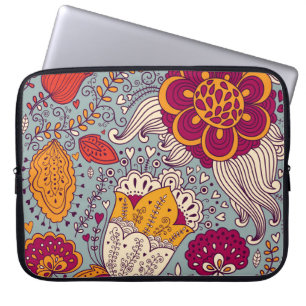 Housse Pour Ordinateur Portable Vintage Floral Elegant Arrière - plan