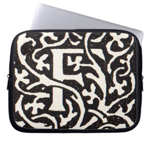 Housse Pour Ordinateur Portable Vintage Monogram F Art Nouveau Letter