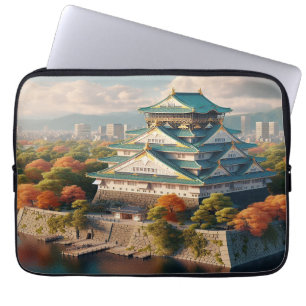 Housse Pour Ordinateur Portable Vintage voyage paysager japonais du château d'Osak