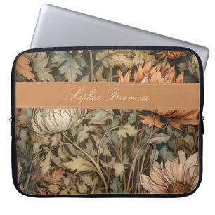 Housse Pour Ordinateur Portable Vintage William Morris Floral d'automne