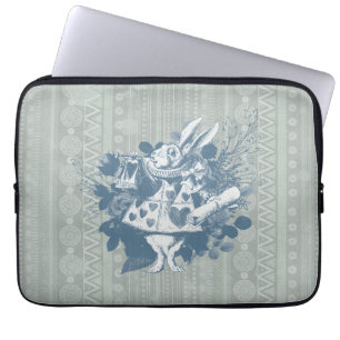 Housse Pour Ordinateur Portable Vintage Wonderland White Rabbit Herald